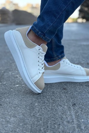 Luis a Costa LC109 Beyaz Bej Süet Erkek Sneaker