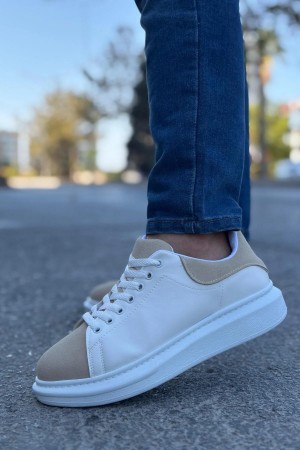 Luis a Costa LC109 Beyaz Bej Süet Erkek Sneaker