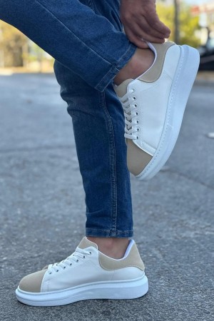 Luis a Costa LC109 Beyaz Bej Süet Erkek Sneaker