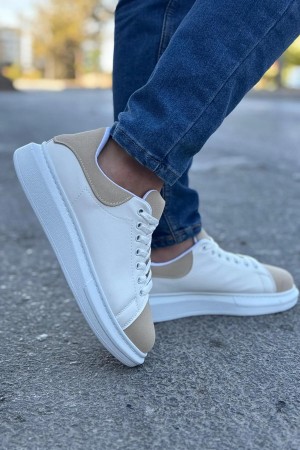 Luis a Costa LC109 Beyaz Bej Süet Erkek Sneaker