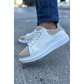 Luis a Costa LC109 Beyaz Bej Süet Erkek Sneaker