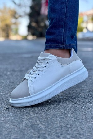 Luis a Costa LC109 Beyaz Gri Süet Erkek Sneaker