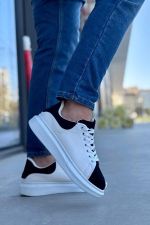 Luis a Costa LC109 Beyaz Siyah Süet Erkek Sneaker
