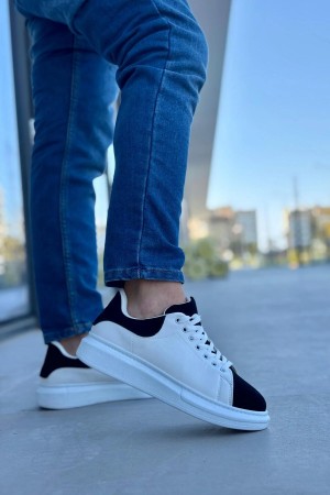 Luis a Costa LC109 Beyaz Siyah Süet Erkek Sneaker