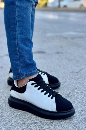 Luis a Costa LC109 Beyaz Siyah Süet SİYAH TABAN Erkek Sneaker