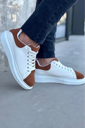 Luis a Costa LC109 Beyaz Taba Süet Erkek Sneaker