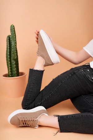Luis a Costa LC101 Açık Kahve Süet Kadın Sneaker