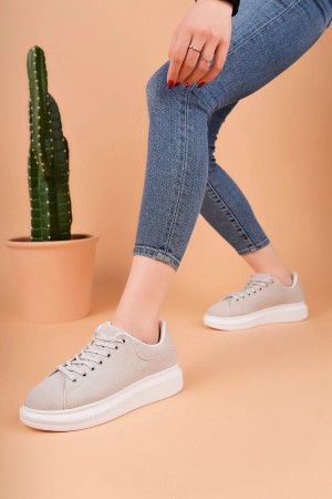 Luis a Costa LC101 Gri Süet Kadın Sneaker